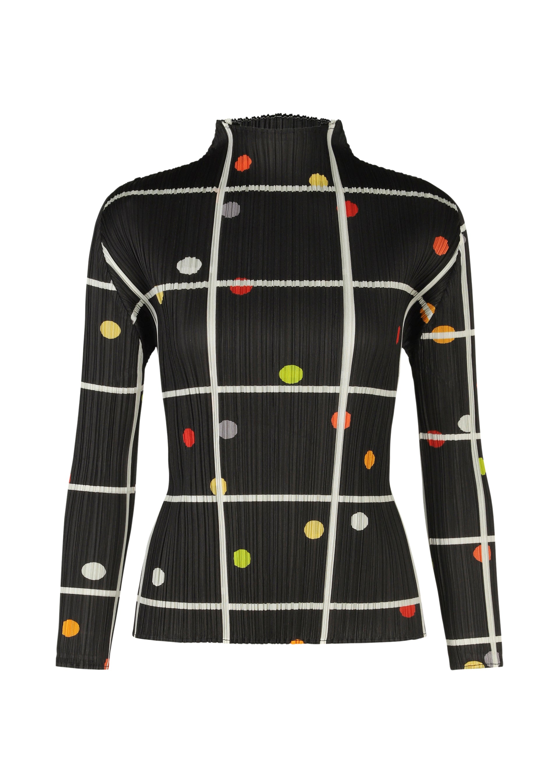 A product shot of the PLEATS PLEASE ISSEY MIYAKE CROSSING DOTS prêt à porter in black (15).