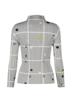 A detail shot of the PLEATS PLEASE ISSEY MIYAKE CROSSING DOTS prêt à porter.