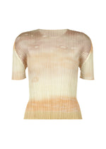 A product shot of the Pleats Please Issey Miyake SEA BUBBLE top in greige (42), recurring_style.