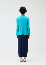A model wears the PLEATS PLEASE ISSEY MIYAKE MONTHLY COLORS JANUARY prêt à porter.