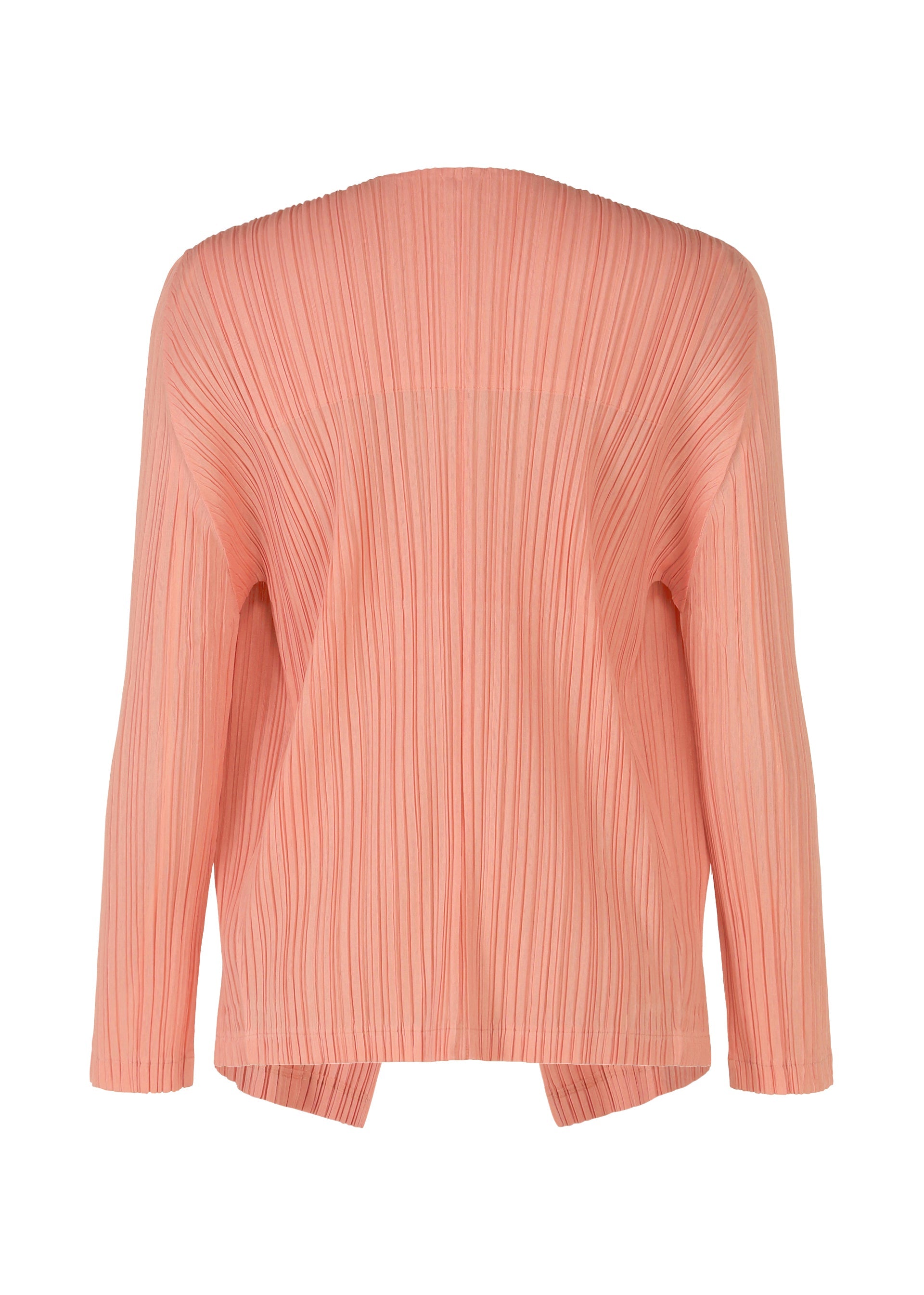 A detail shot of the Pleats Please Issey Miyake RAMIE PLEATS prêt à porter.