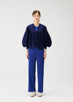 A model wears the PLEATS PLEASE ISSEY MIYAKE COAST pp66jo46243os.
