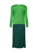 A detail shot of the Pleats Please Issey Miyake SWING cardigan.