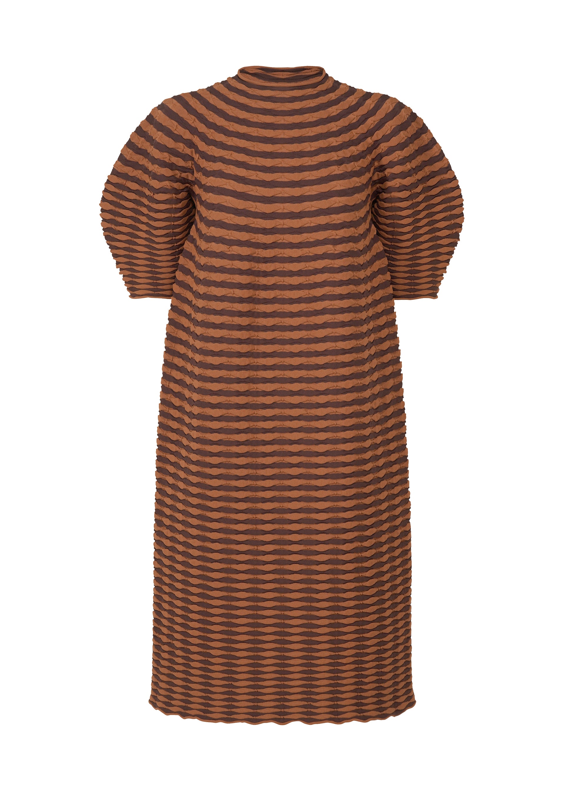 COLORFUL MUSHROOM KNIT Dress Brown