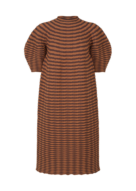 COLORFUL MUSHROOM KNIT Dress Brown