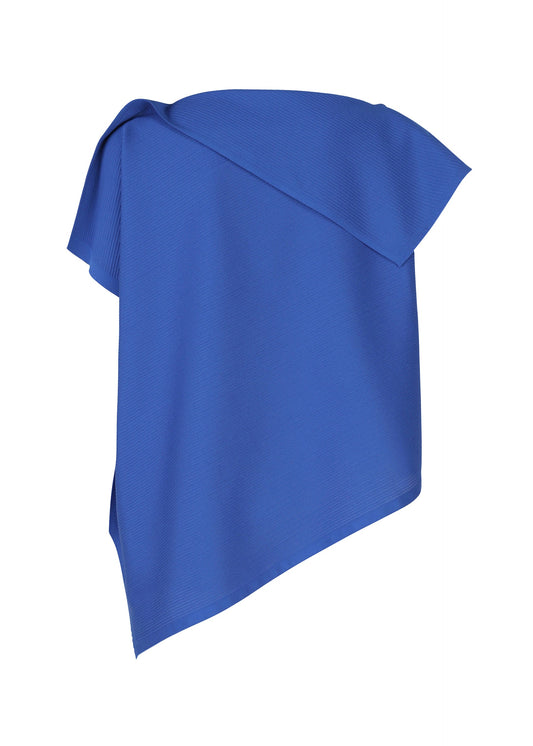 A detail shot of the Pleats Please Issey Miyake A POC SEA GLASS shirt.