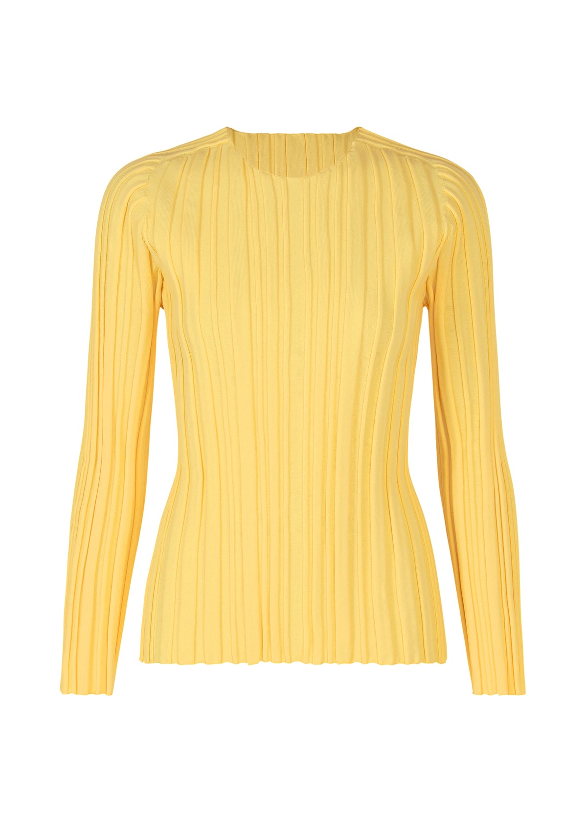 RIB KNIT Top Cream Yellow
