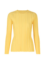 RIB KNIT Top Cream Yellow