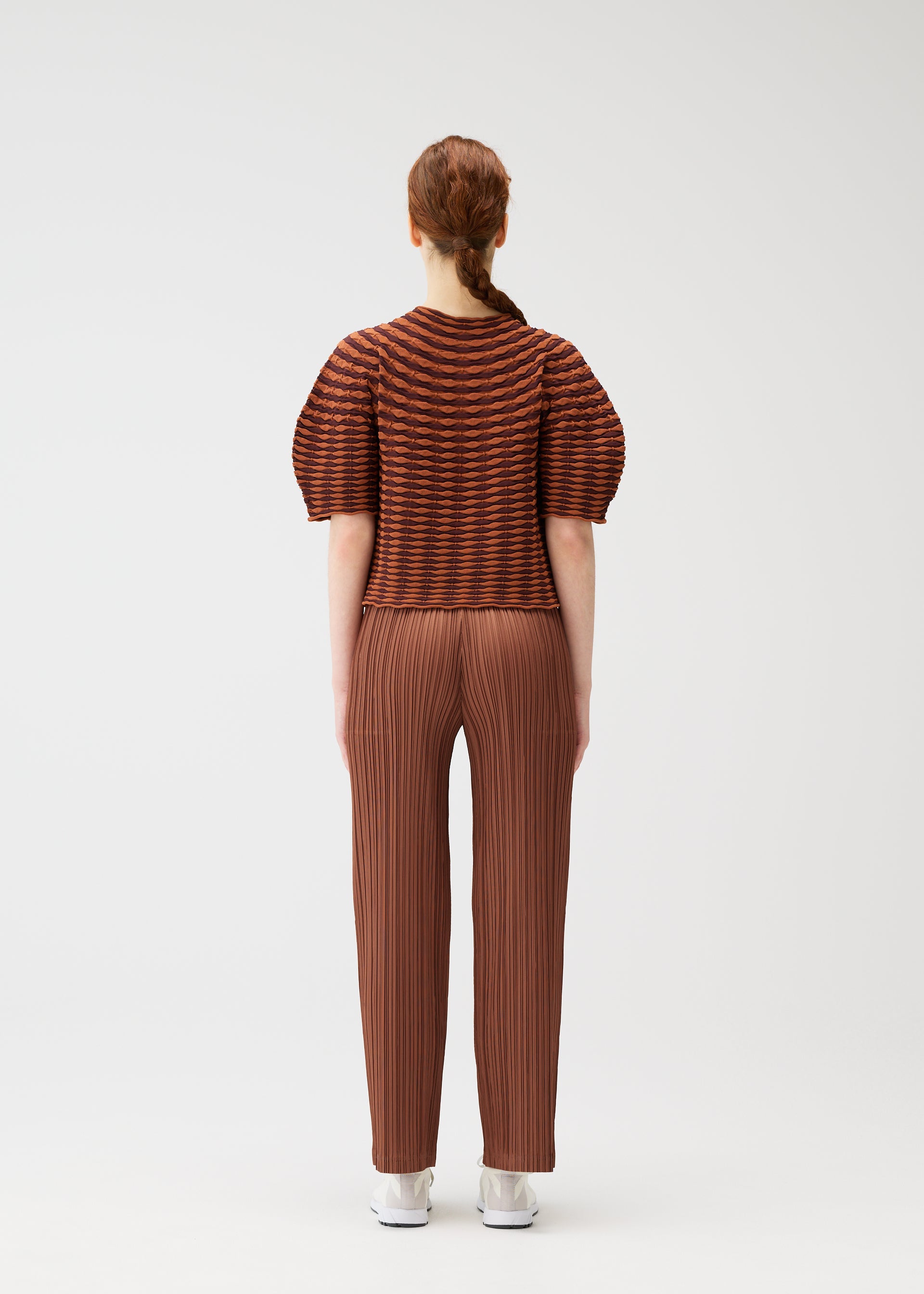 COLORFUL MUSHROOM KNIT Top Brown