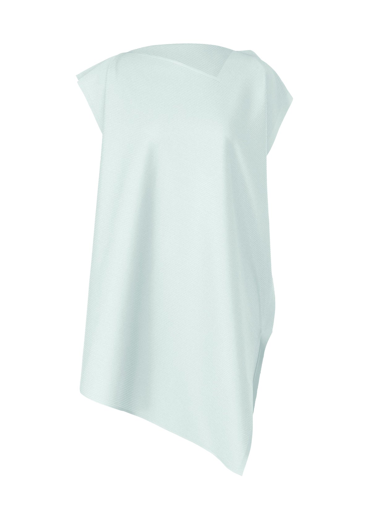 A product shot of the Pleats Please Issey Miyake A POC SEA GLASS shirt in light blue (70), recurring_style.