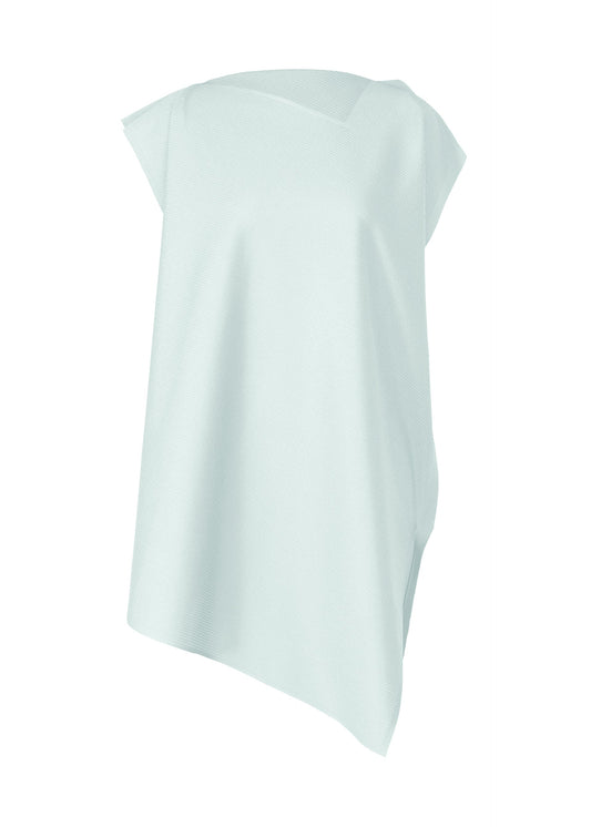 A product shot of the Pleats Please Issey Miyake A POC SEA GLASS shirt in light blue (70), recurring_style.