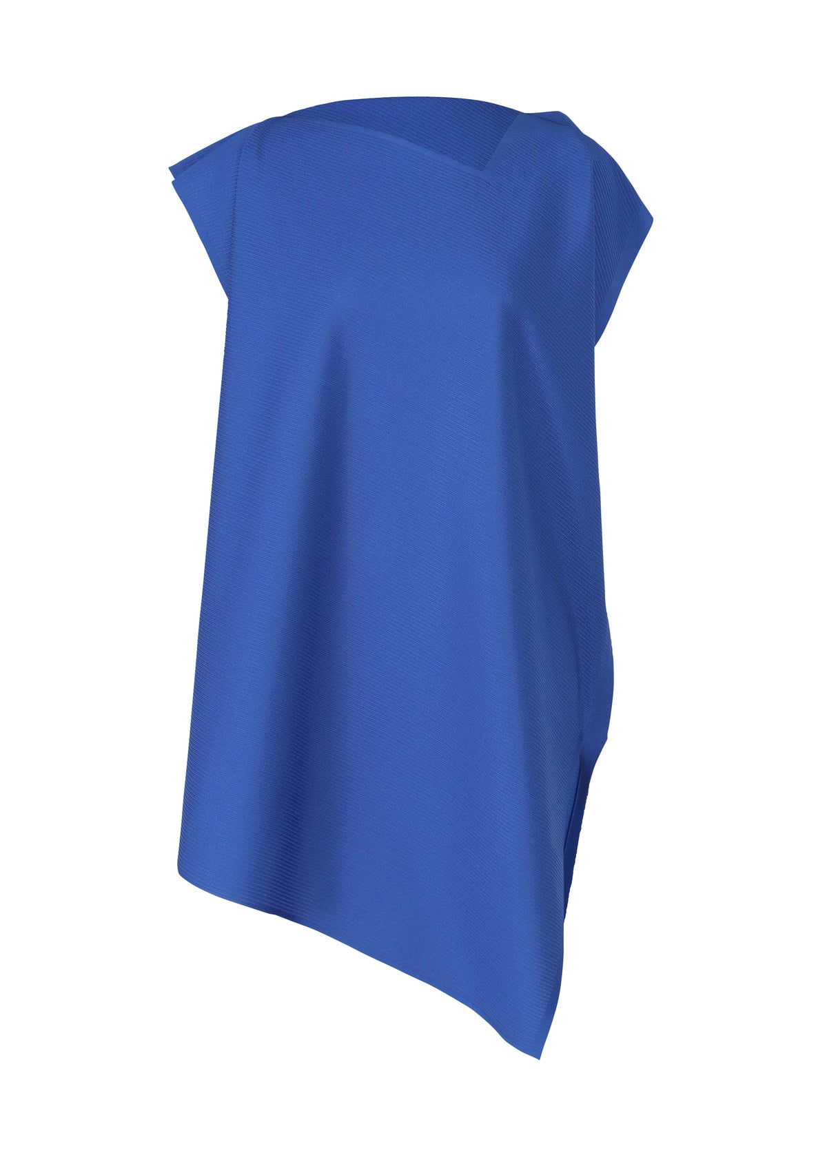 A product shot of the Pleats Please Issey Miyake A POC SEA GLASS shirt in blue (72), recurring_style.