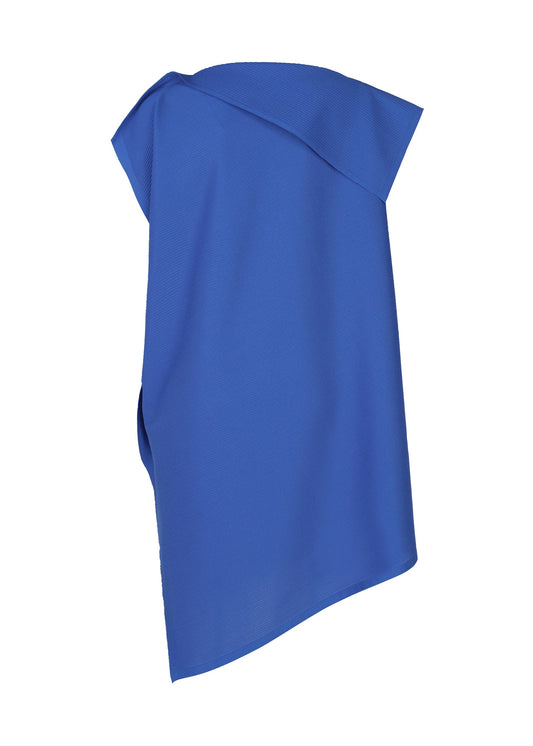 A detail shot of the Pleats Please Issey Miyake A POC SEA GLASS shirt.
