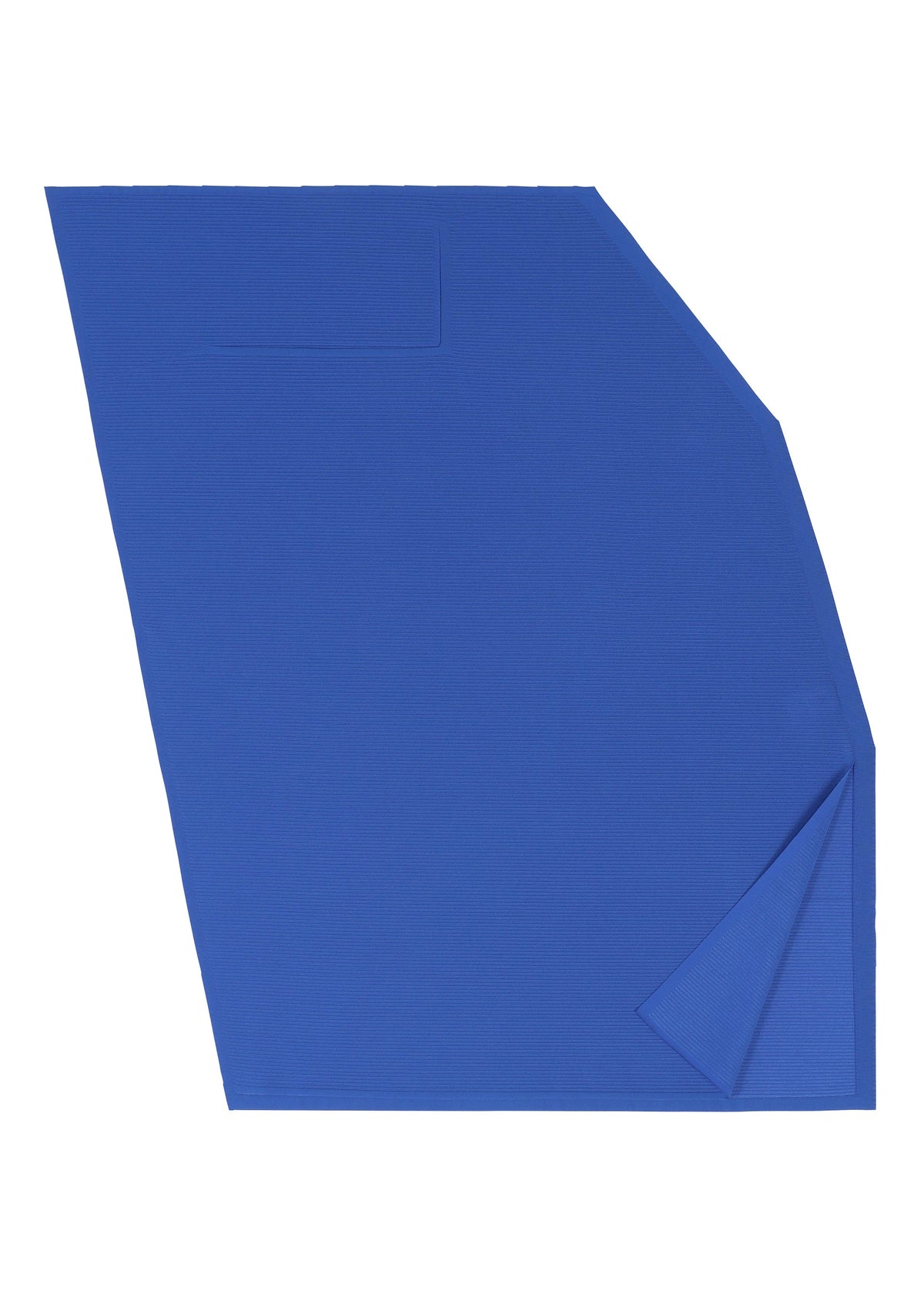A detail shot of the Pleats Please Issey Miyake A POC SEA GLASS shirt.
