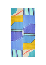 CITY COLLAGE MADAME-T Stole Blue x Yellow