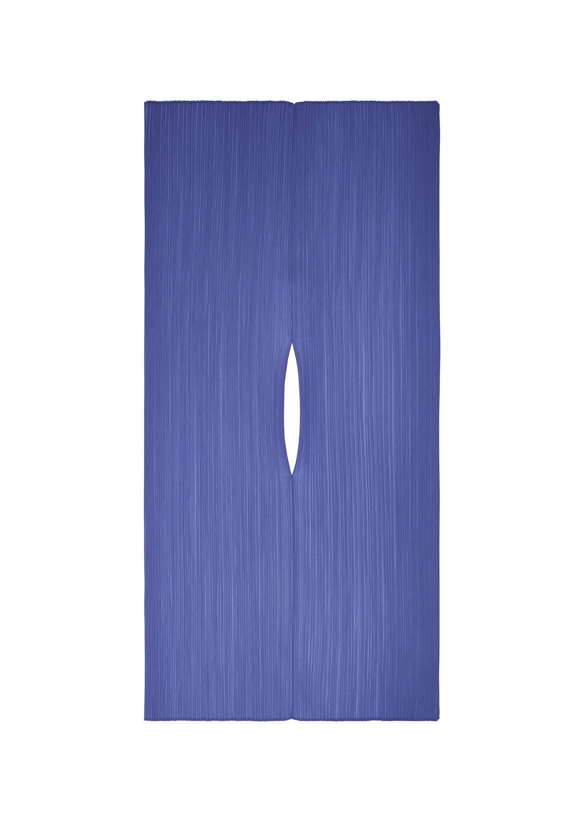A product shot of the Pleats Please Issey Miyake MADAME T MAY stole in blue (72), recurring_style, restock.