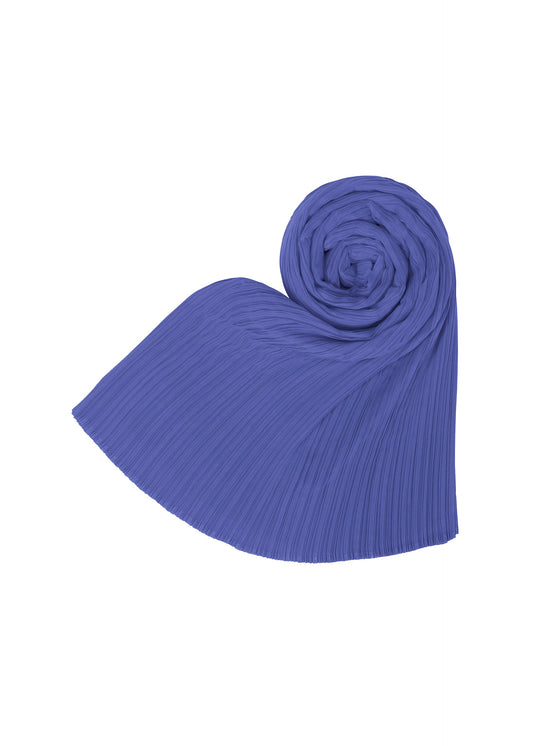 A detail shot of the Pleats Please Issey Miyake MADAME T MAY stole.