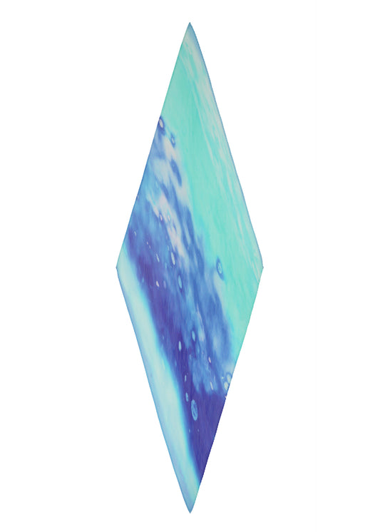 A detail shot of the Pleats Please Issey Miyake SEA BUBBLE SCARF stole.