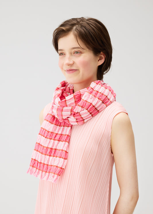 COTTON CHECK SCARF Stole Pink