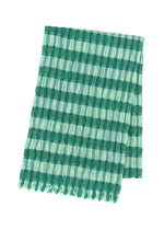 COTTON CHECK SCARF Stole Grass Green