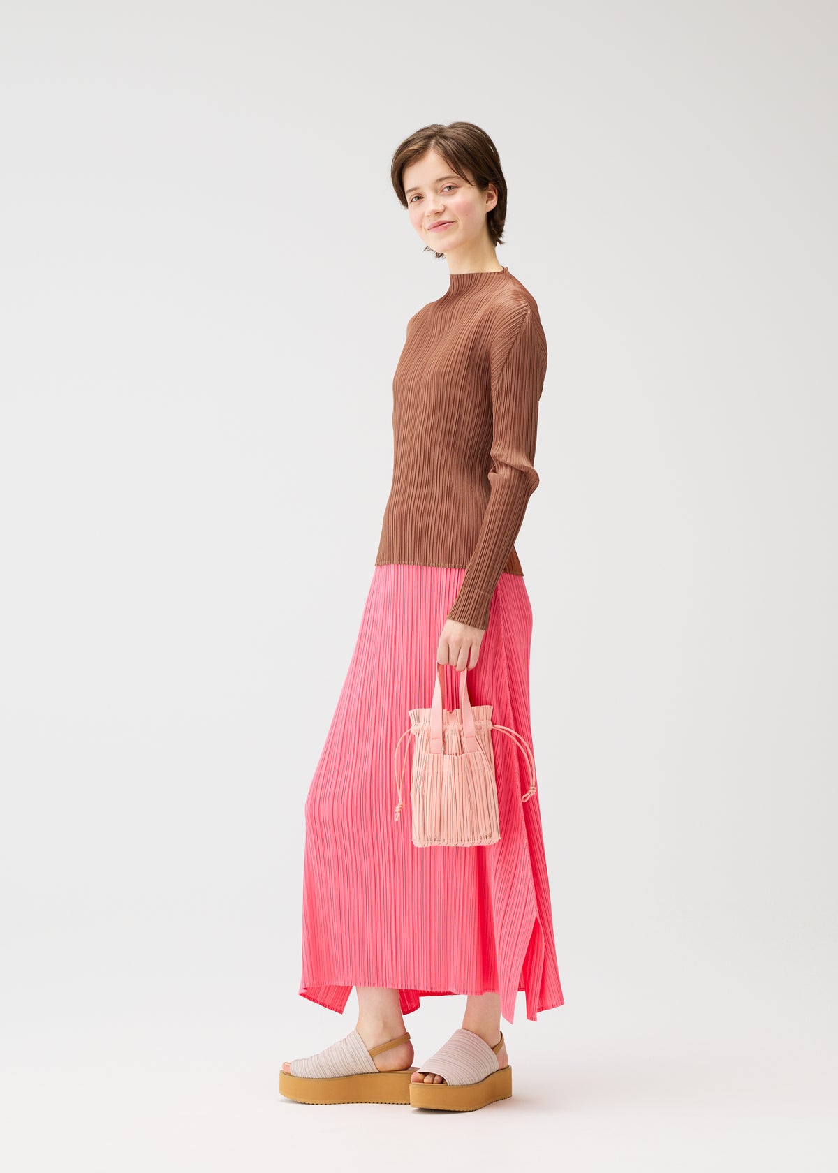 PLEATS TOTE BAG Shoulder Bag Dark Green