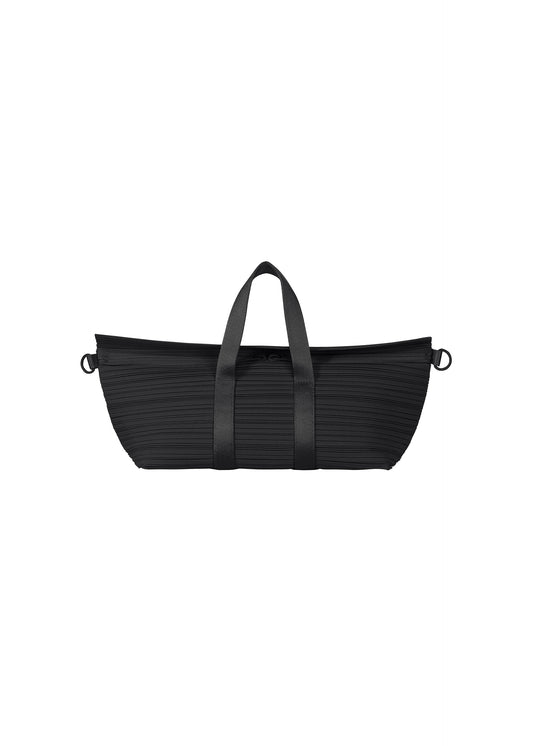 A product shot of the PLEATS PLEASE ISSEY MIYAKE PLEATS BOSTON BAG bag in black.