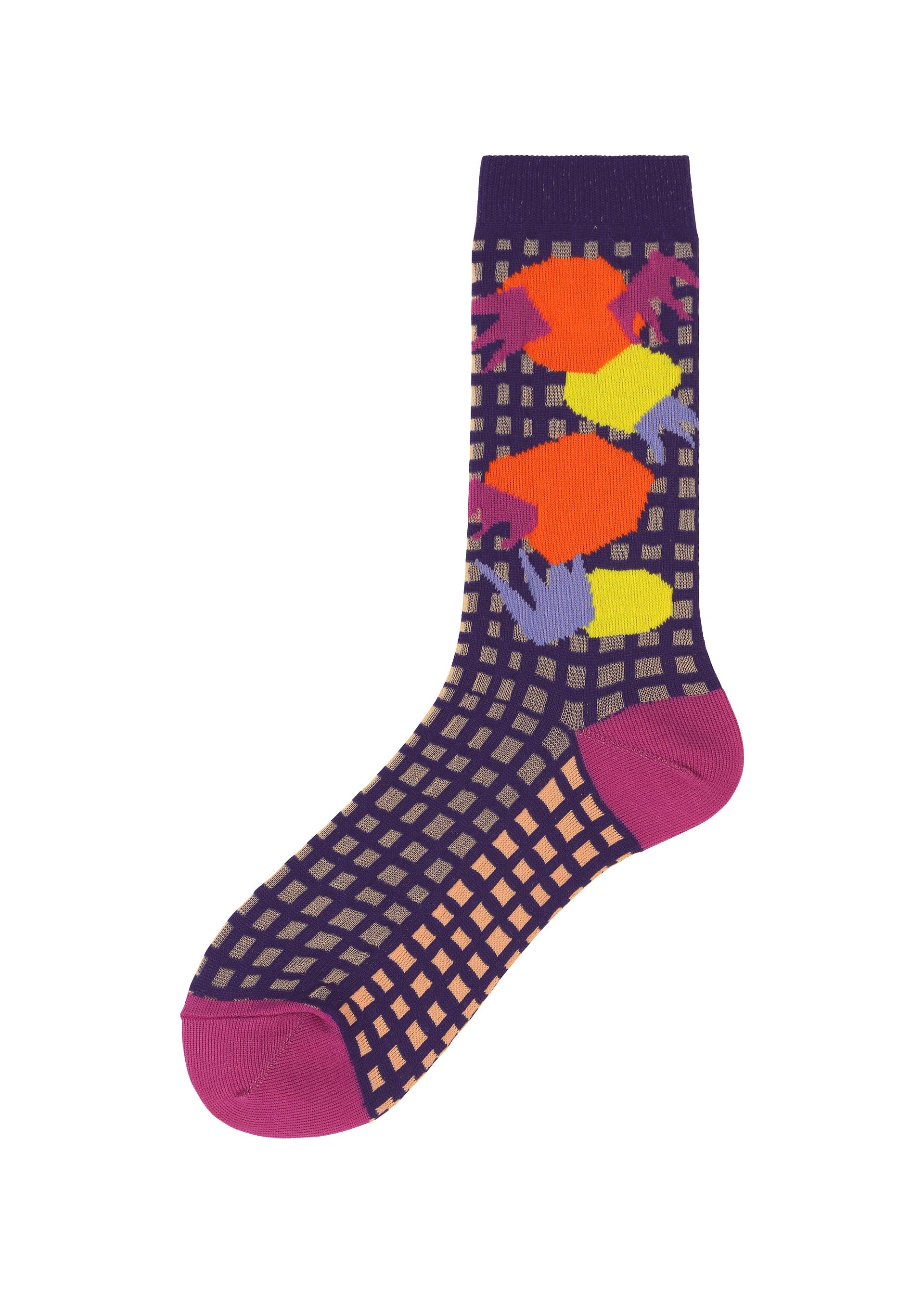 A product shot of the PLEATS PLEASE ISSEY MIYAKE MARKET SOCKS socks in tomato.