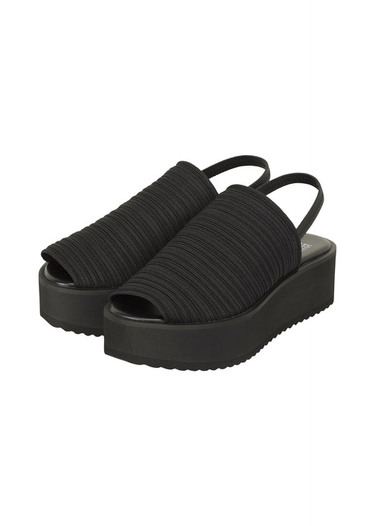 PLEATS KNIT SANDALS Shoes Black