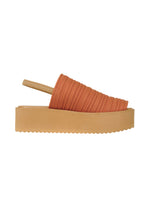 SANDALES PLISSÉES EN MAILLE Beige Clair