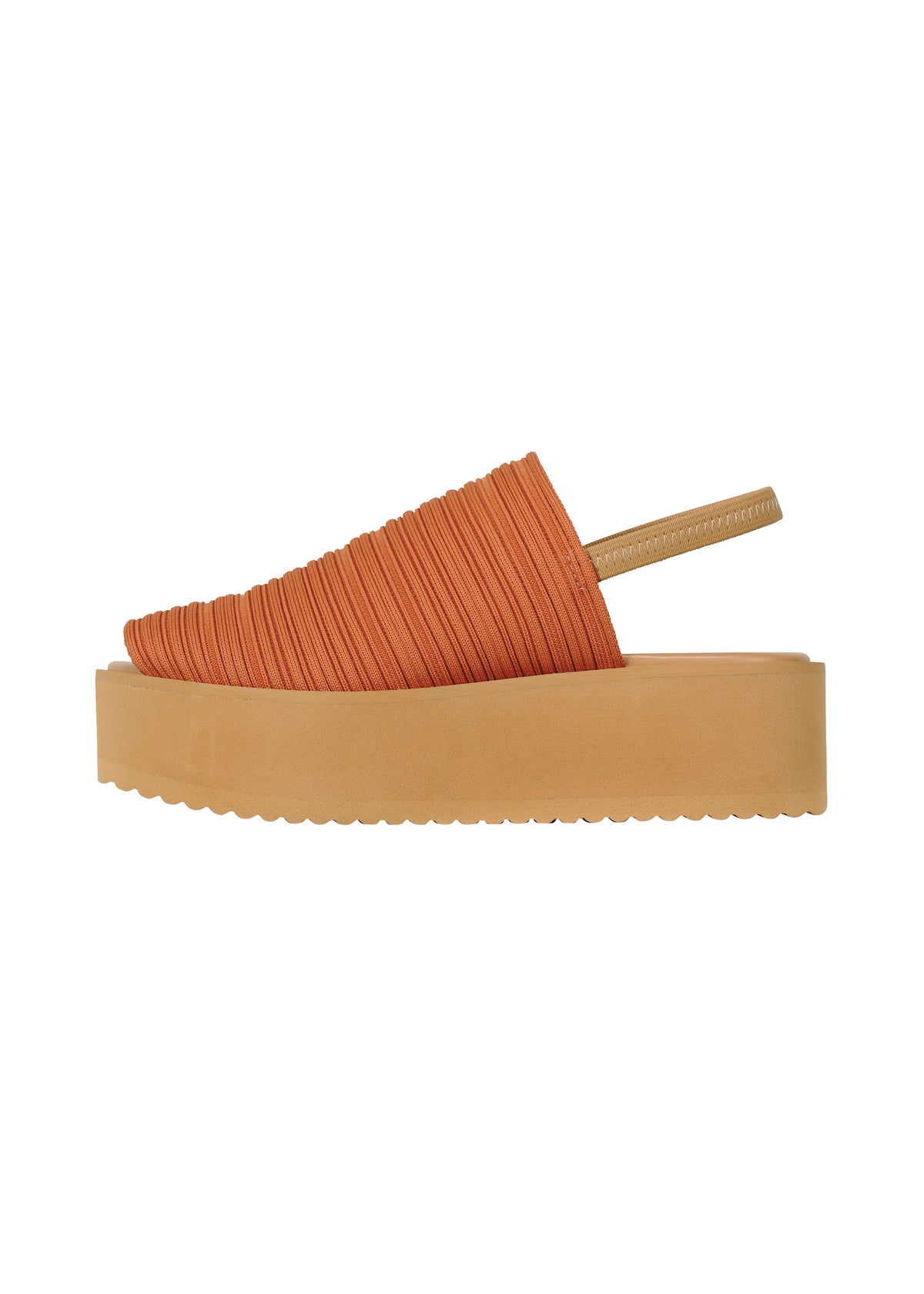 SANDALES PLISSÉES EN MAILLE Beige Clair
