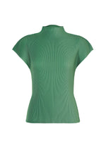 A product shot of the PLEATS PLEASE ISSEY MIYAKE MIST AUGUST shirt in grayish green.