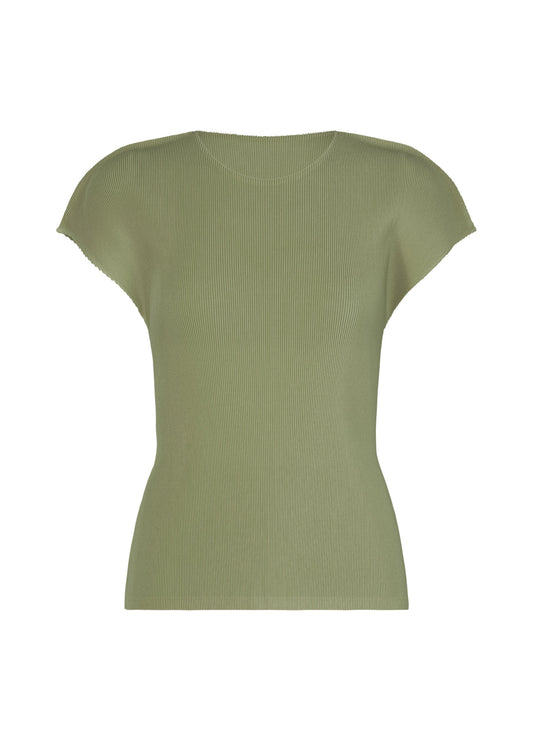A product shot of the PLEATS PLEASE ISSEY MIYAKE MIST SEPTEMBER shirt in sage.
