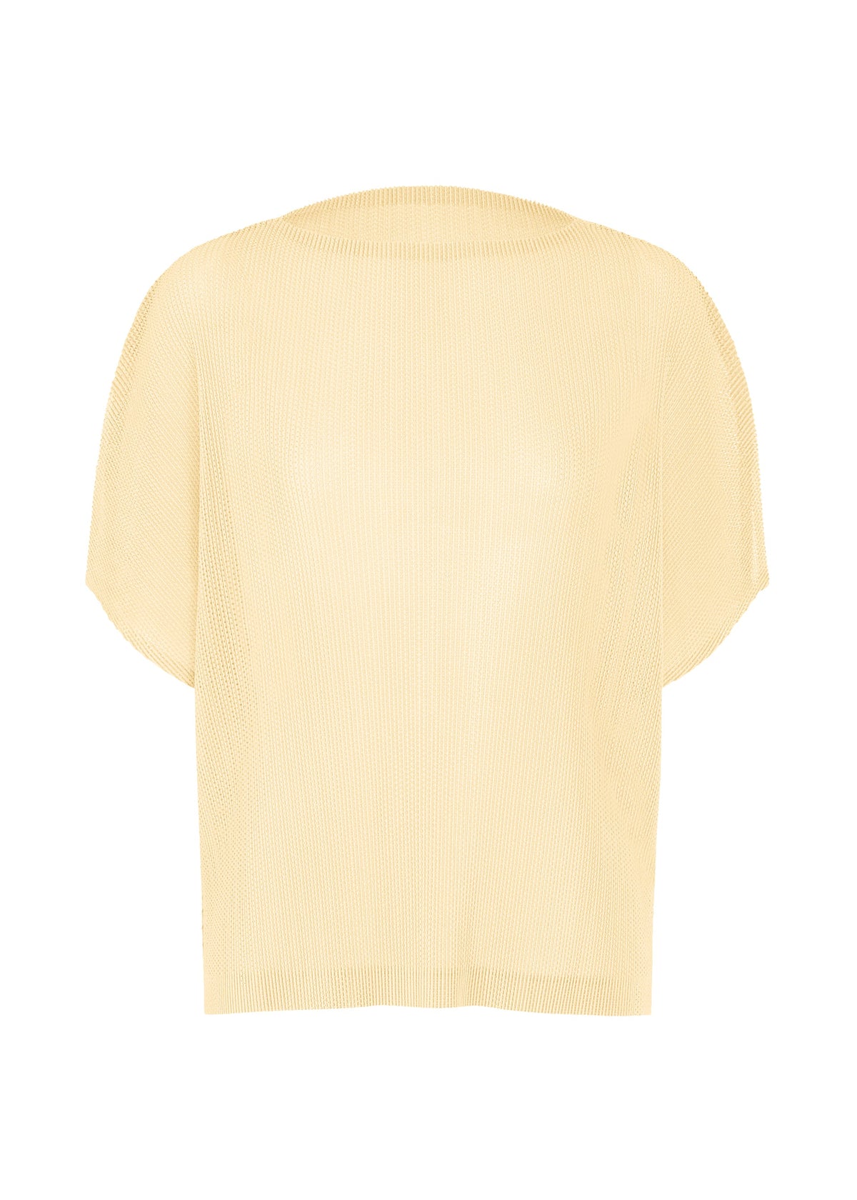 A product shot of the PLEATS PLEASE ISSEY MIYAKE TATAMI AUGUST shirt in off white.