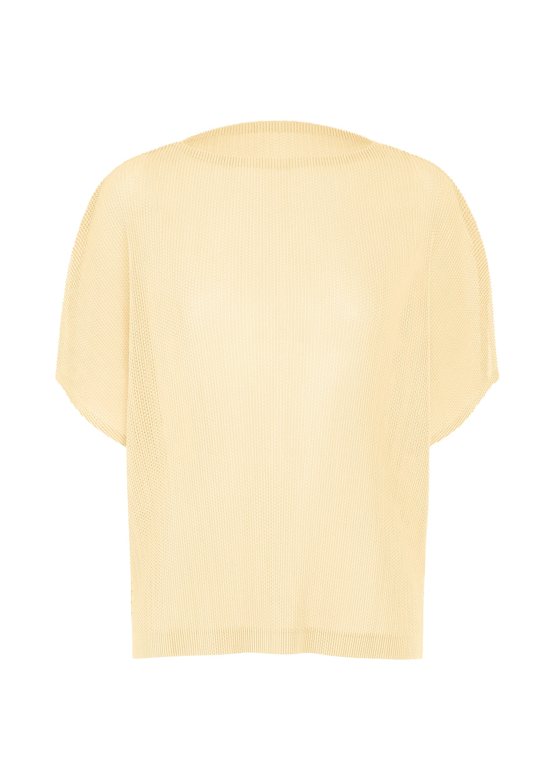 A product shot of the PLEATS PLEASE ISSEY MIYAKE TATAMI AUGUST shirt in off white.
