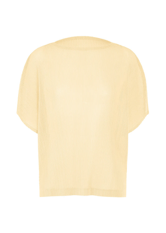 A product shot of the PLEATS PLEASE ISSEY MIYAKE TATAMI AUGUST shirt in off white.