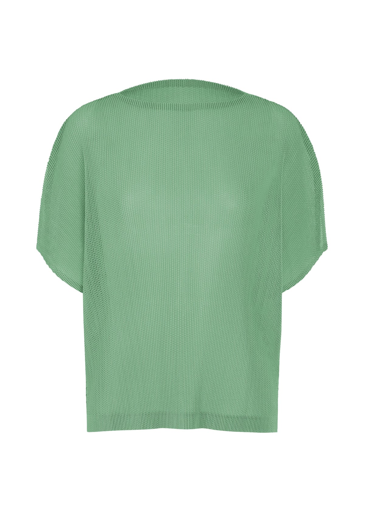 A product shot of the PLEATS PLEASE ISSEY MIYAKE TATAMI AUGUST shirt in grayish green.