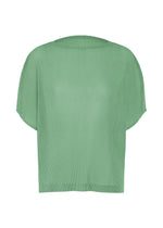 A product shot of the PLEATS PLEASE ISSEY MIYAKE TATAMI AUGUST shirt in grayish green.