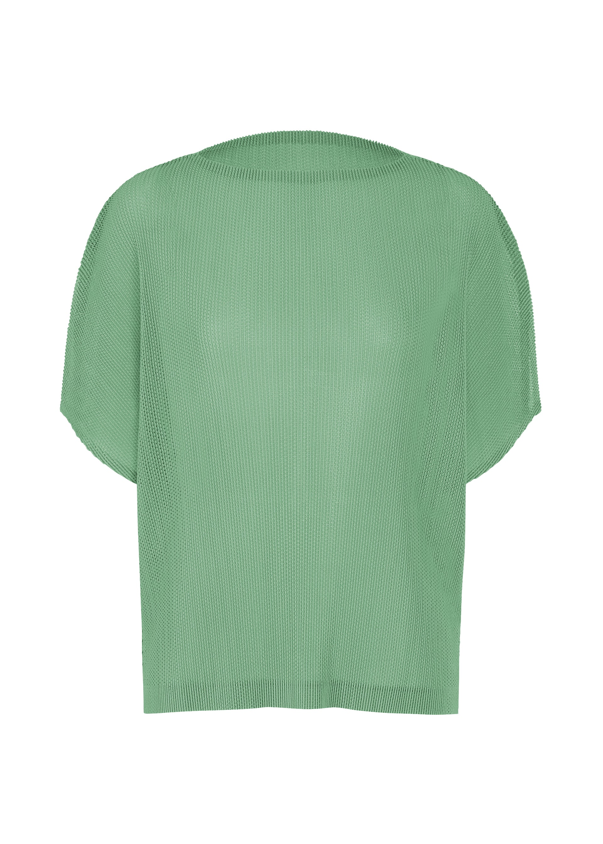 A product shot of the PLEATS PLEASE ISSEY MIYAKE TATAMI AUGUST shirt in grayish green.