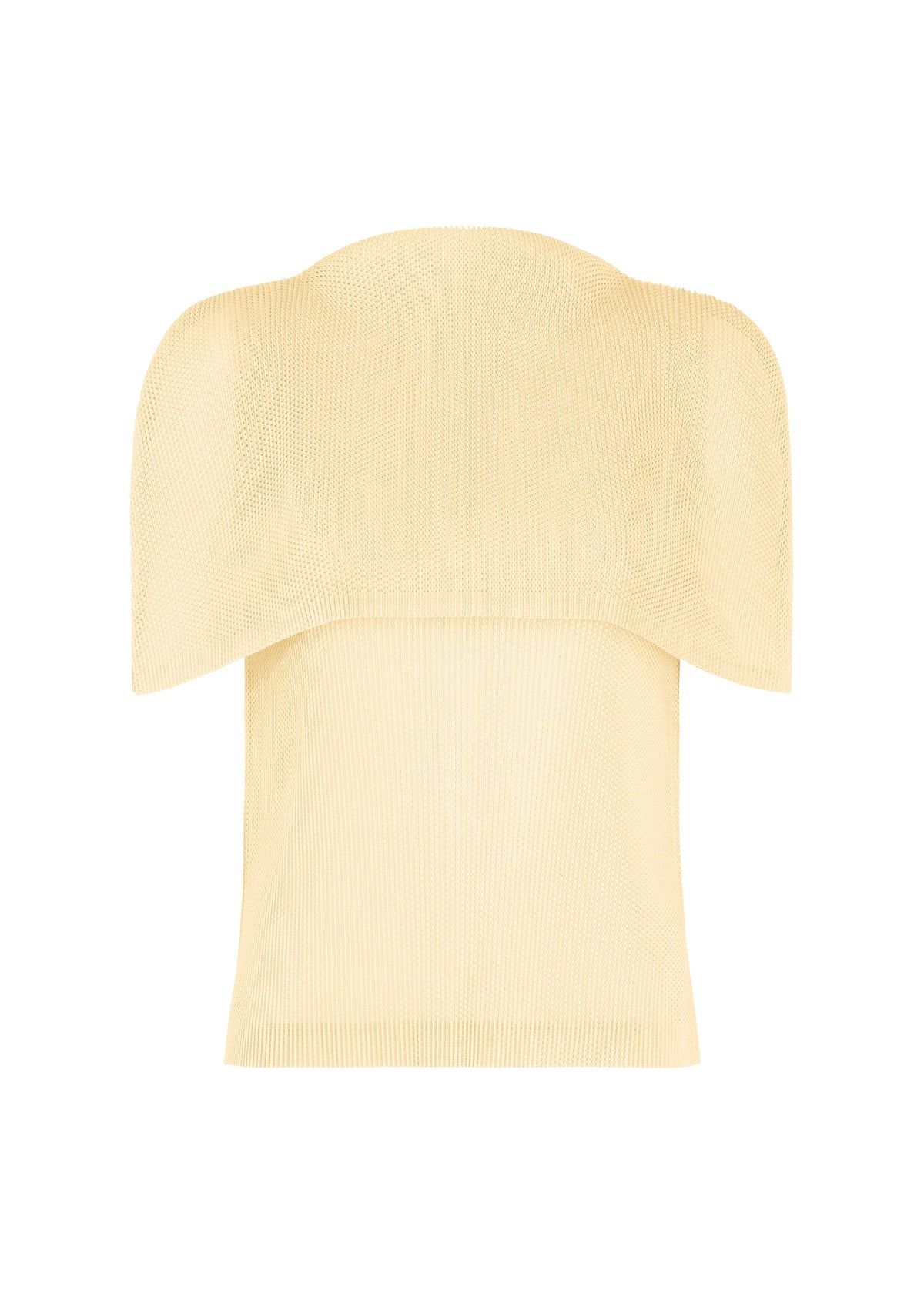 A product shot of the PLEATS PLEASE ISSEY MIYAKE TATAMI AUGUST shirt in off white.