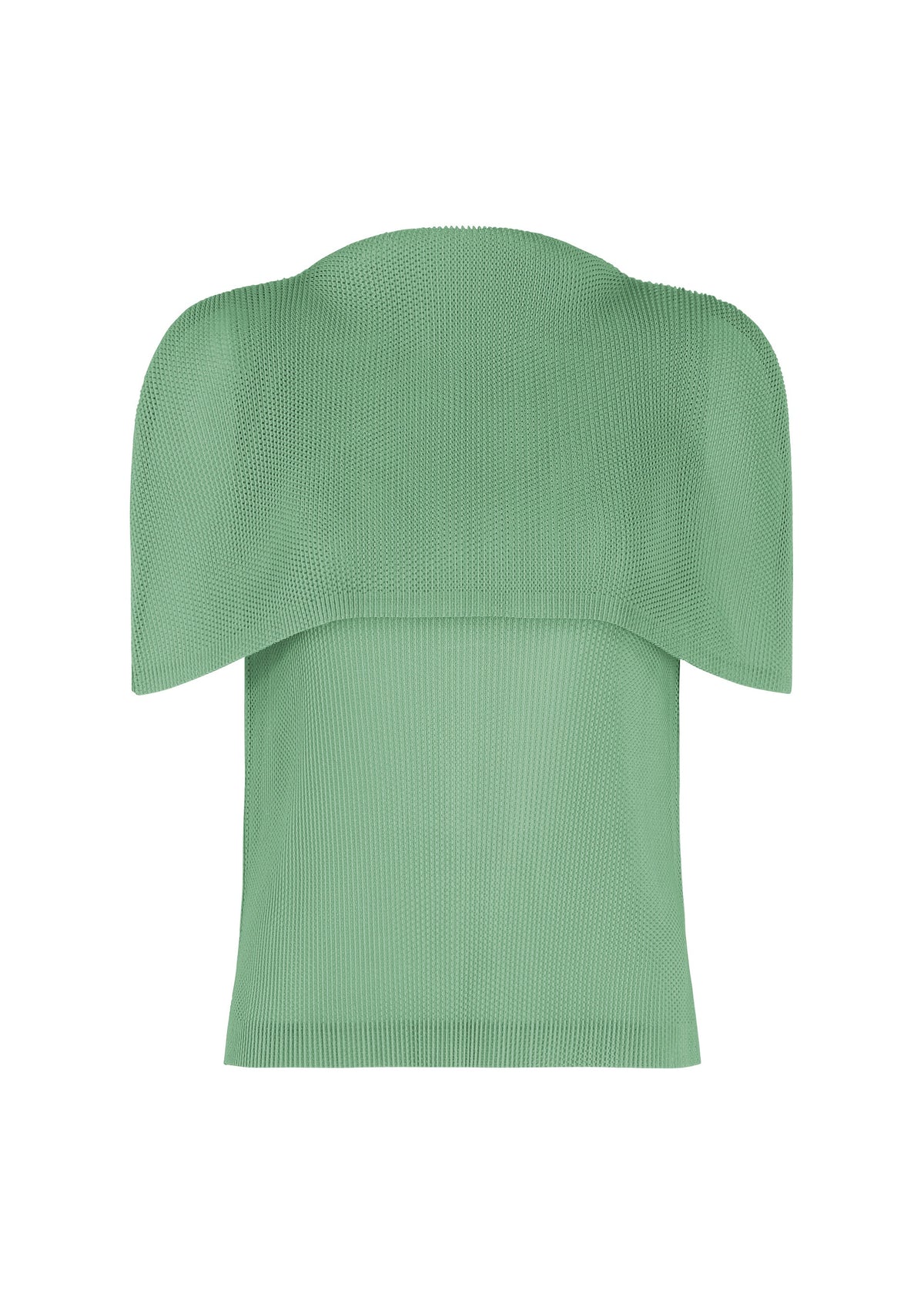 A product shot of the PLEATS PLEASE ISSEY MIYAKE TATAMI AUGUST shirt in grayish green.