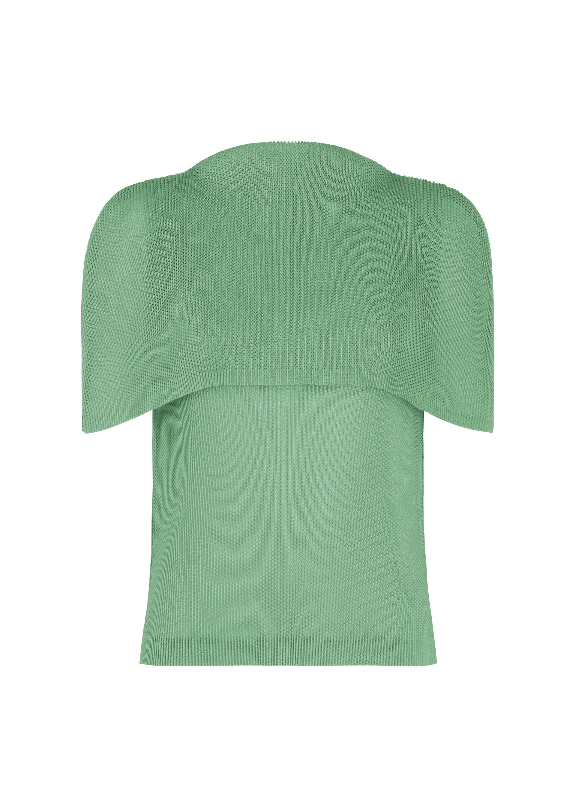 A product shot of the PLEATS PLEASE ISSEY MIYAKE TATAMI AUGUST shirt in grayish green.
