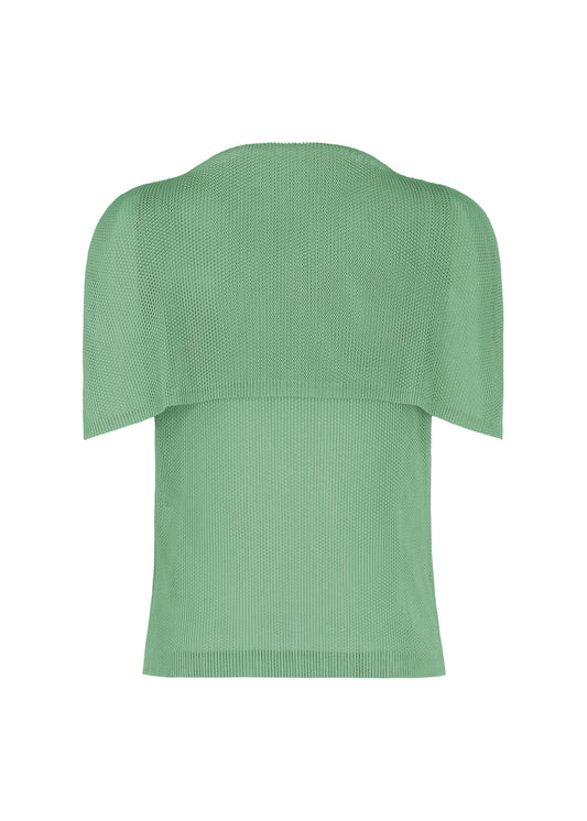 A detail shot of the PLEATS PLEASE ISSEY MIYAKE TATAMI AUGUST shirt.