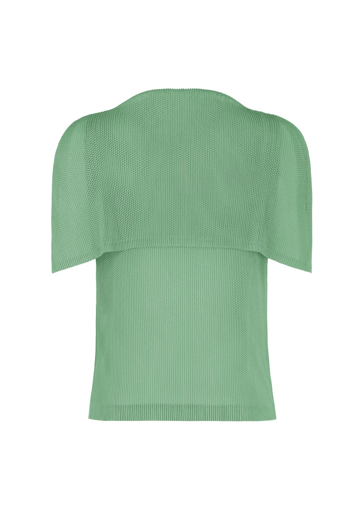A detail shot of the PLEATS PLEASE ISSEY MIYAKE TATAMI AUGUST shirt.