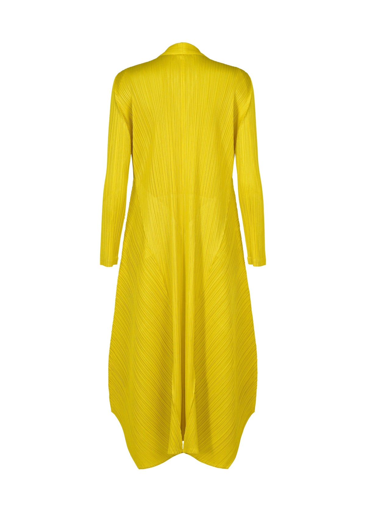 A detail shot of the PLEATS PLEASE ISSEY MIYAKE MONTHLY COLORS : OCTOBER coat.
