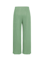 A detail shot of the PLEATS PLEASE ISSEY MIYAKE MONTHLY COLORS : AUGUST pants.