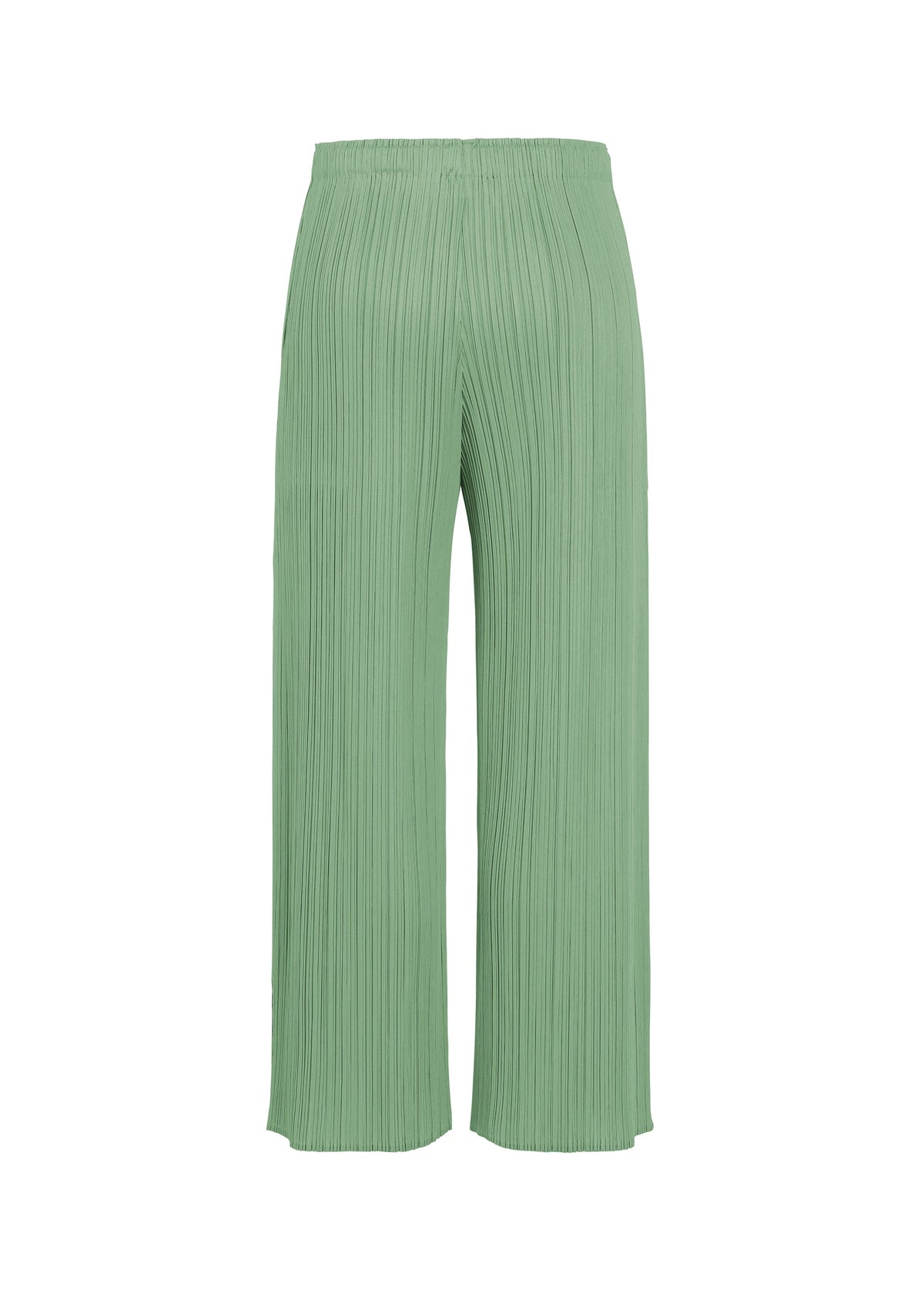 A detail shot of the PLEATS PLEASE ISSEY MIYAKE MONTHLY COLORS : AUGUST pants.