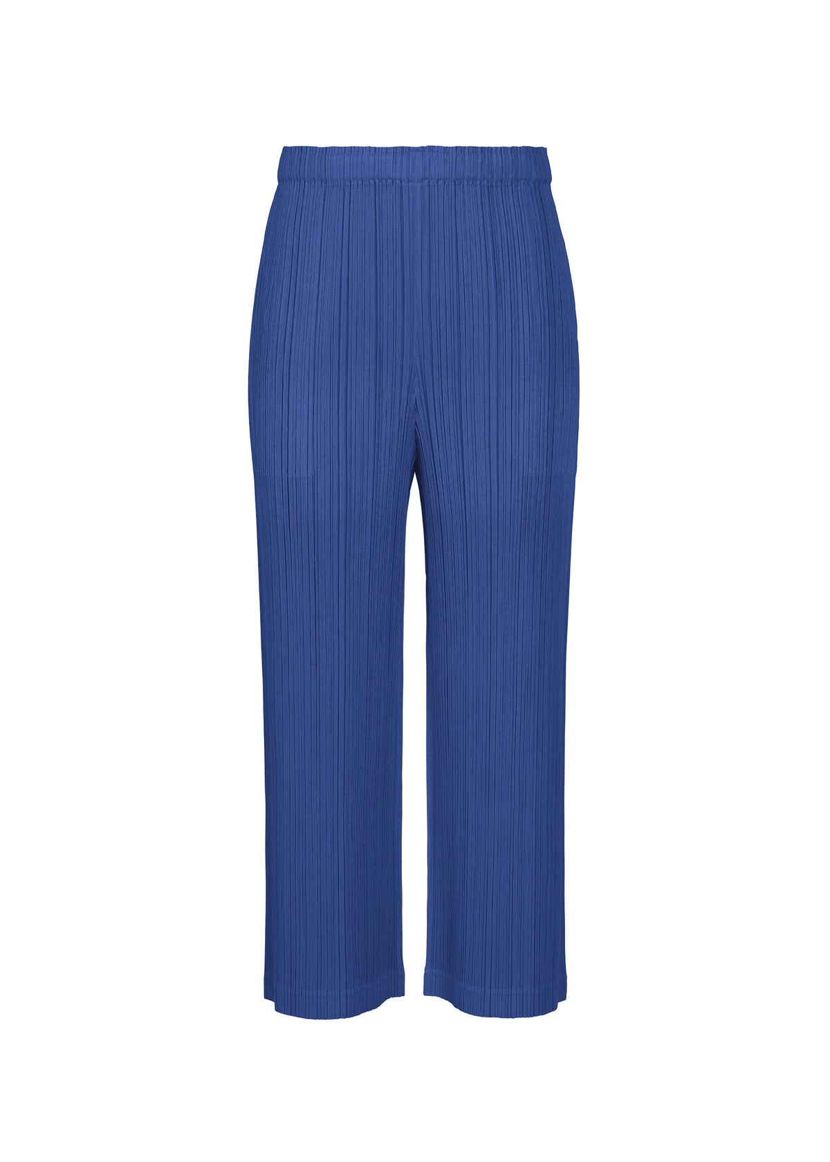 A product shot of the PLEATS PLEASE ISSEY MIYAKE THICKER BOTTOMS 1 pants in blue.
