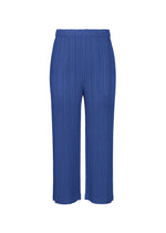 A product shot of the PLEATS PLEASE ISSEY MIYAKE THICKER BOTTOMS 1 pants in blue.