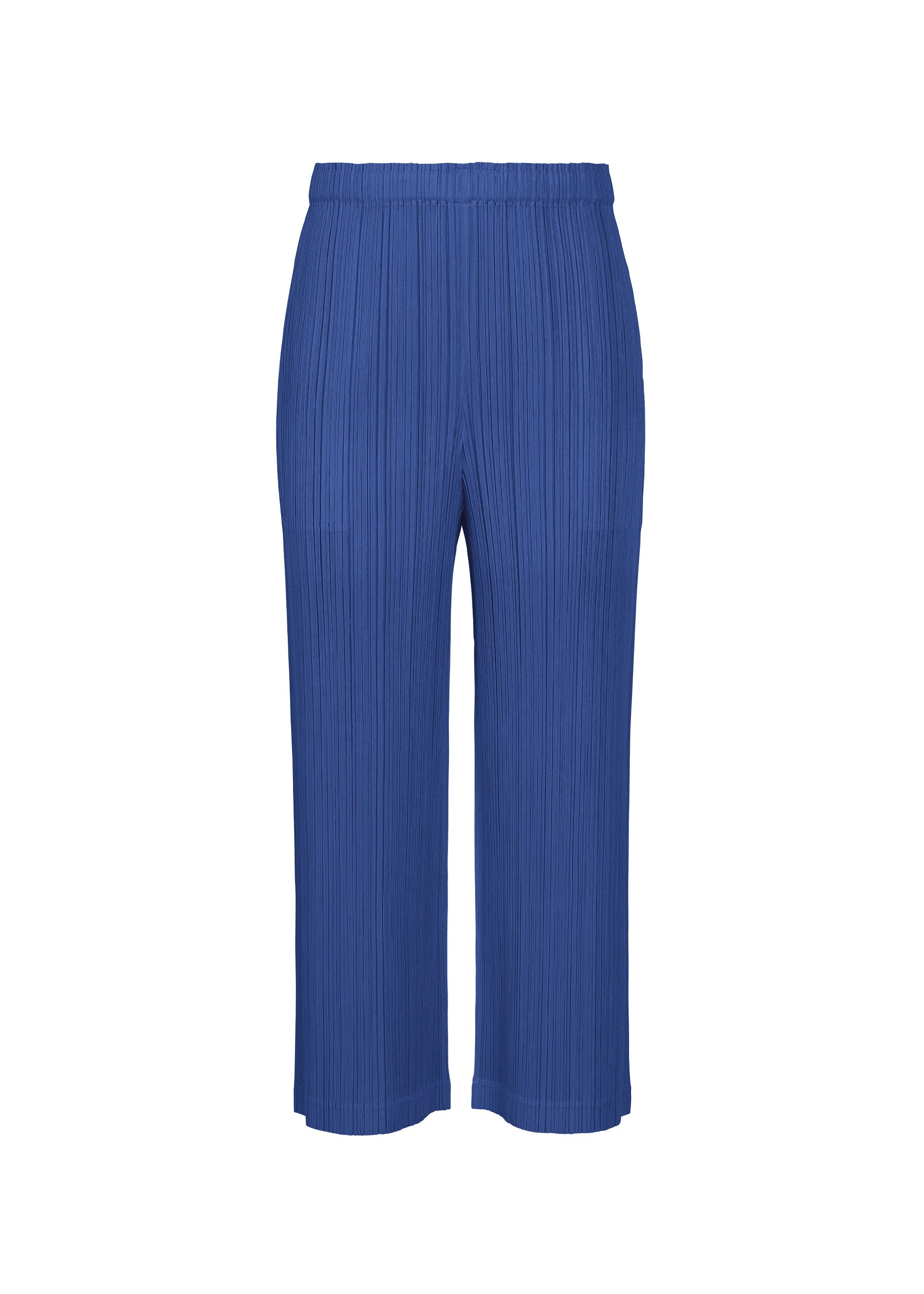 A product shot of the PLEATS PLEASE ISSEY MIYAKE THICKER BOTTOMS 1 pants in blue.