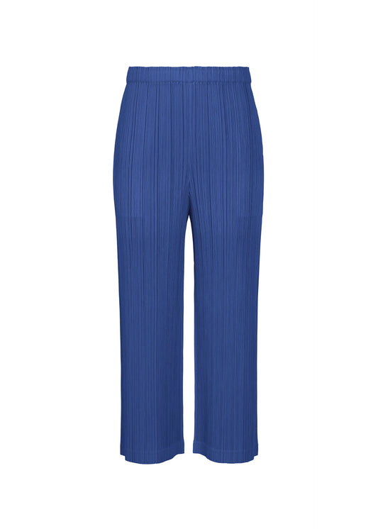 A product shot of the PLEATS PLEASE ISSEY MIYAKE THICKER BOTTOMS 1 pants in blue.